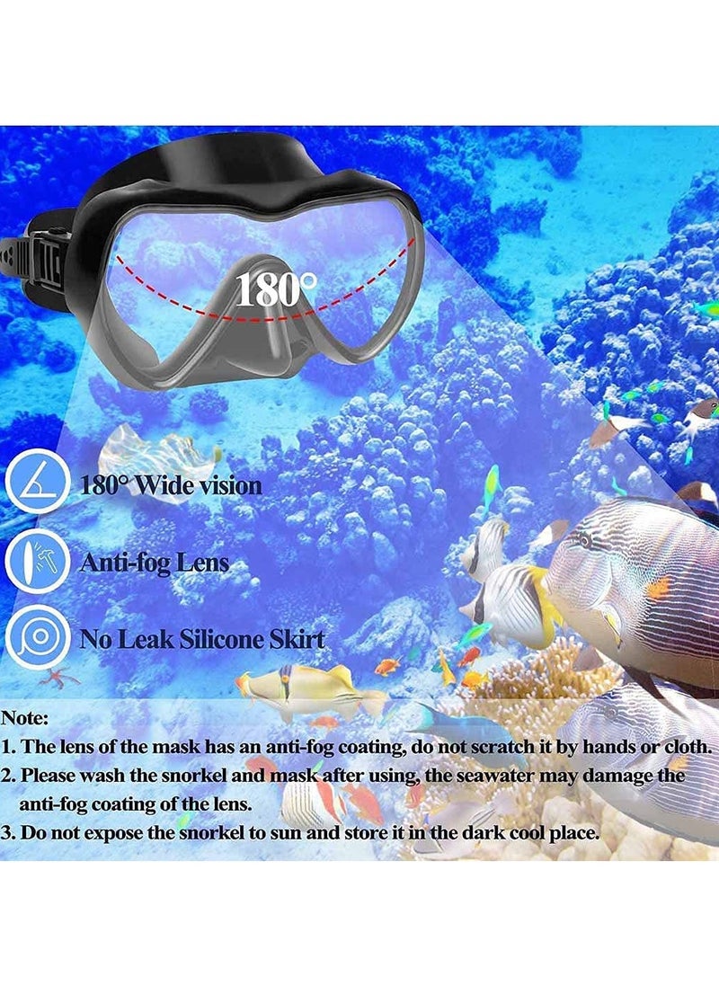 Yakiter Snorkeling Mask with Latest Dry Top Breathing System,Fold 180°Panoramic Diving Snorkeling Goggles Tempered Glass Anti-Fog Anti-Leak Snorkeling Gear for Adults and Youth  - Image 4