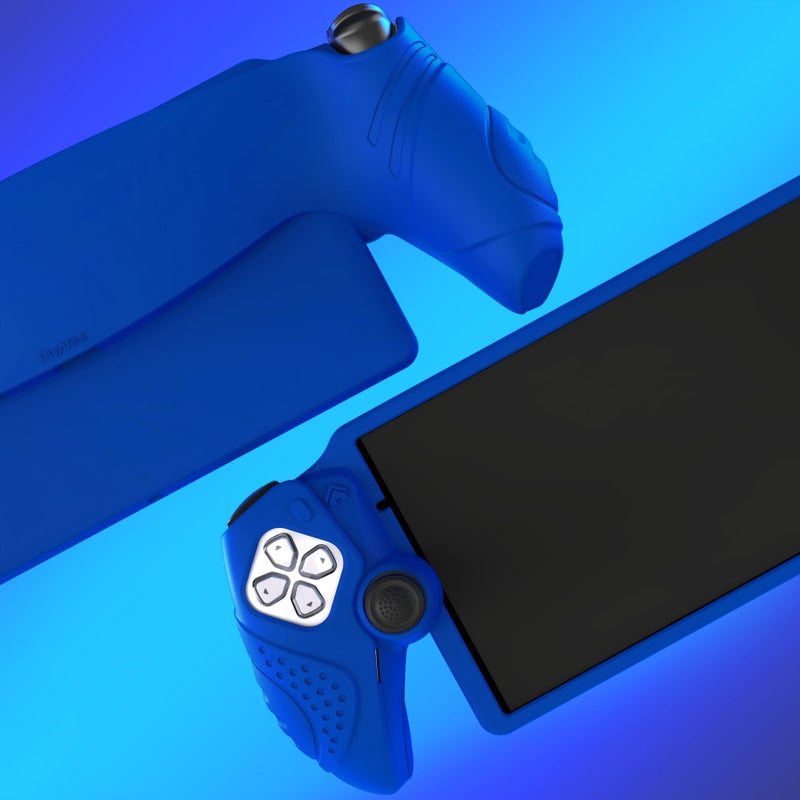 PlayVital Design for PS Portal Cover, Guardian Edition Silicone Protective Case for PS Portal Remote Player with Thumb Grips - Shockproof, Anti-Slip Grip Accessories - Blue - Image 5