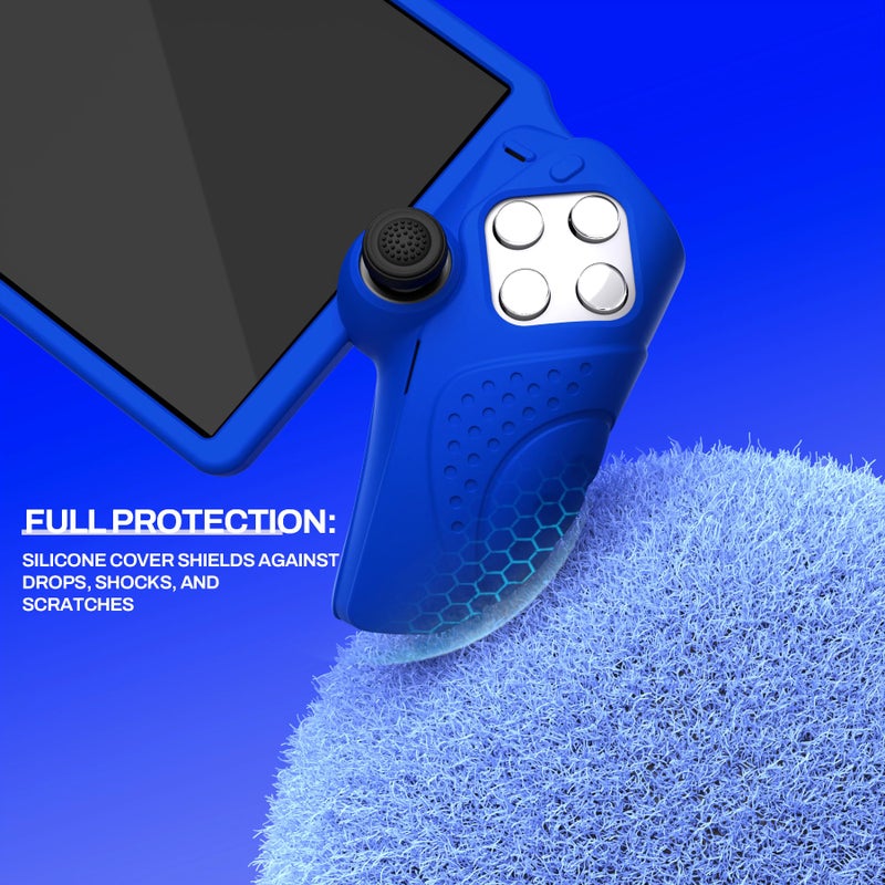 PlayVital Design for PS Portal Cover, Guardian Edition Silicone Protective Case for PS Portal Remote Player with Thumb Grips - Shockproof, Anti-Slip Grip Accessories - Blue - Image 3