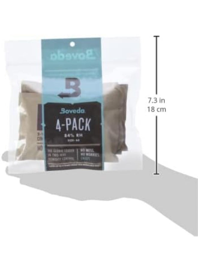 Boveda Boveda For Seasoning Two-Way Humidity Control Packs – 84% RH to Season a Wood Humidifier Box (Small- to Medium-Size, Up to 100-Count) – Size 60 – 4 Pack in a Resealable Bag  - Image 3