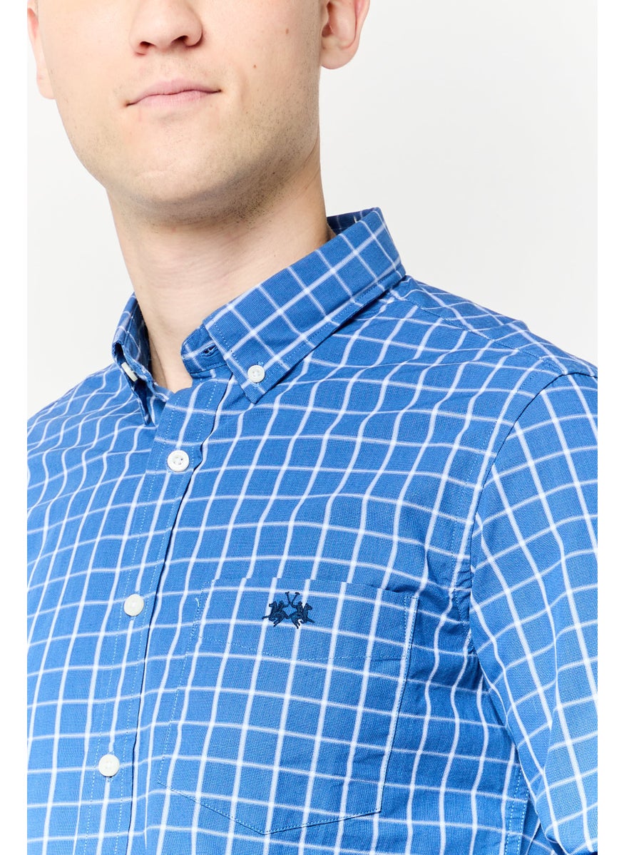 La Martina Men Tailored Fit Embroidered Logo Long Sleeves Casual Shirt, Multicolor  - Image 3