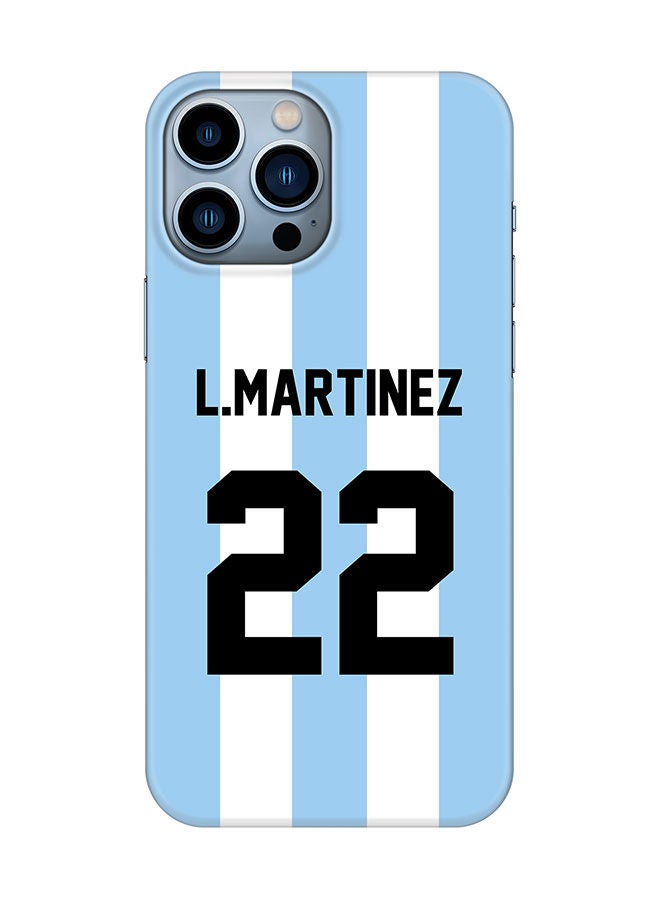 Stylizedd Slim Cover for Apple iPhone 14 Pro Max Case Snap Classic Series Mobile Cover Hard PC Shield Matte Finish Print -Argentina-Player-L.Martinez - Image 1