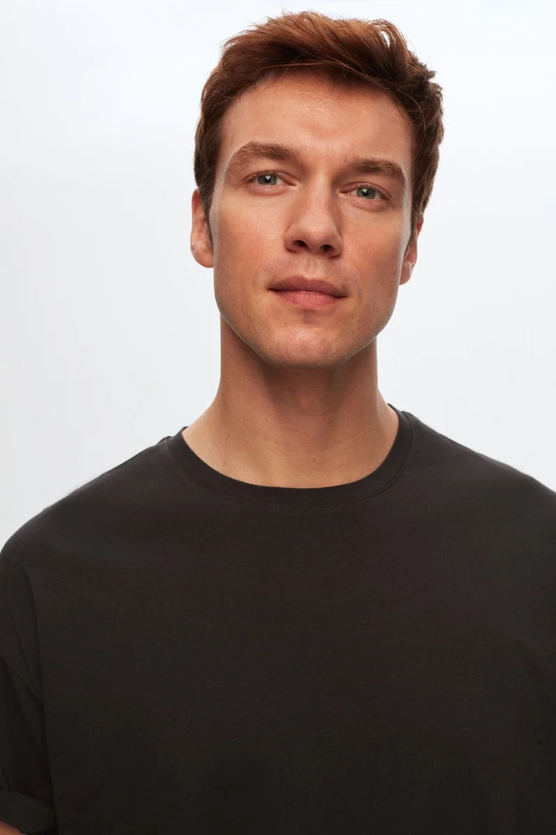 دي أس دامات Comfort Anthracite 100% Cotton T-Shirt 6HC14ORT02006