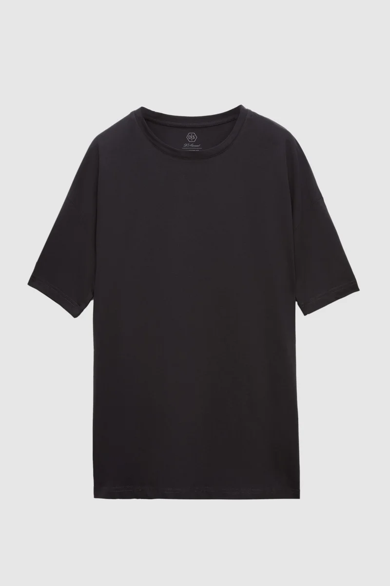 دي أس دامات Comfort Anthracite 100% Cotton T-Shirt 6HC14ORT02006