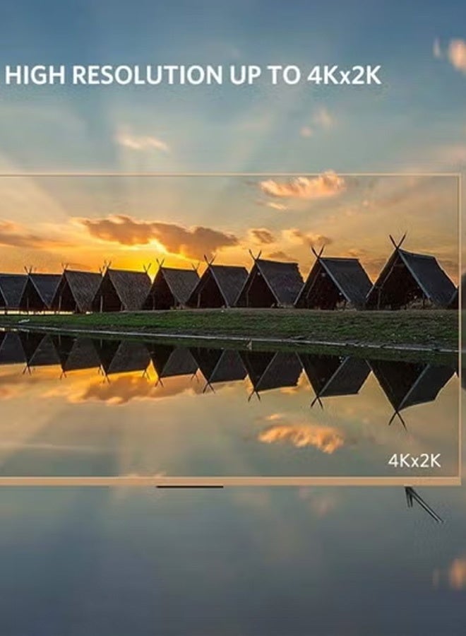 تايمي مجموعه من 4 كابل  4K  الي كابل DP  ذكر إلى ذكر يدعم بطاقة الرسومات والكمبيوتر الشخصي والتلفزيون يدعم الصوت ونظام الواقع الافتراضي - Image 3