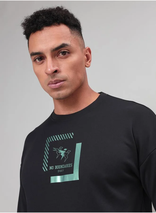 تكنوسبورت 4-Way Stretch Printed Sweatshirt by Styli