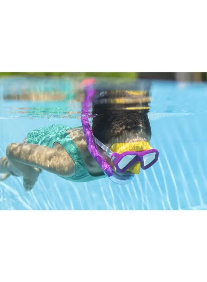 Bestway Dominator Snorkel Mask Set for Kids, UV Protection, Impact-Resistant Polycarbonate Lens, Adjustable Head Strap, Leak-Resistant Snorkeling Mask & Snorkel, Ages 3+, Assorted Colors - Image 5