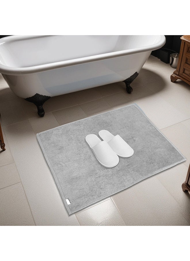 Hotel Linen Klub Hotel Linen Klub LUXURY PACK of 4 Bathroom Towel Sets - 100% Cotton 650 GSM Terry Dobby Border Ring Spun - Super Soft ,Quick Dry,Highly Absorbent ,Bathroom Towel Set with 900GSM Bath Mat, Silver  - Image 4