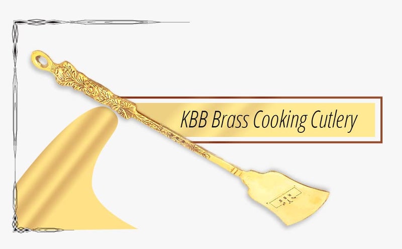 KBB Brass Cooking Cutlery AMBOSSED PALTA - Image 3