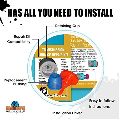 BushingFix.com BushingFix IM1KIT1 - Transmission Shift Cable Bushing Repair Kit - Automatic Transmission Linkage Repair Kit, Transmission Repair Kit, Shifter Cable Bushing Fix, Shift Linkage Bushing Replacement - Image 2