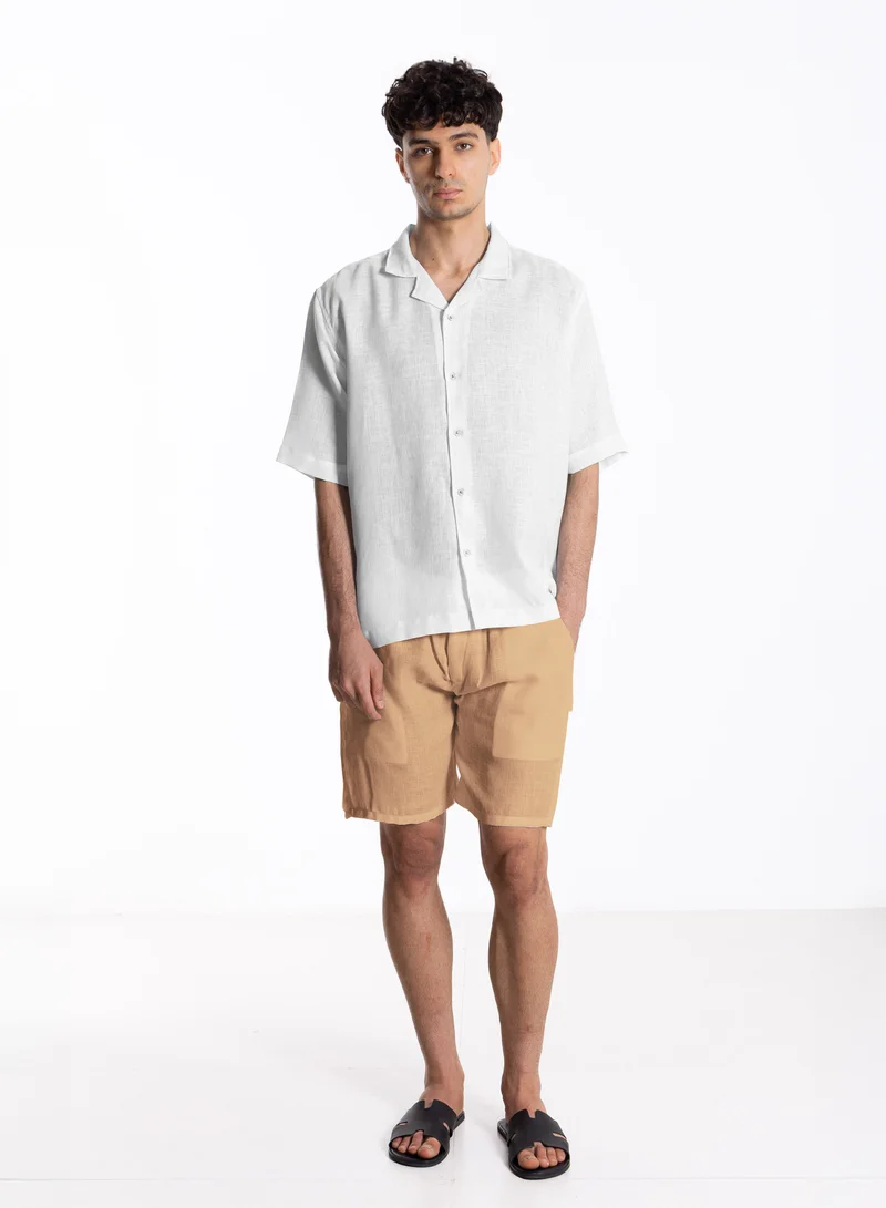 SHAPES LINEN BLEND SHORTS