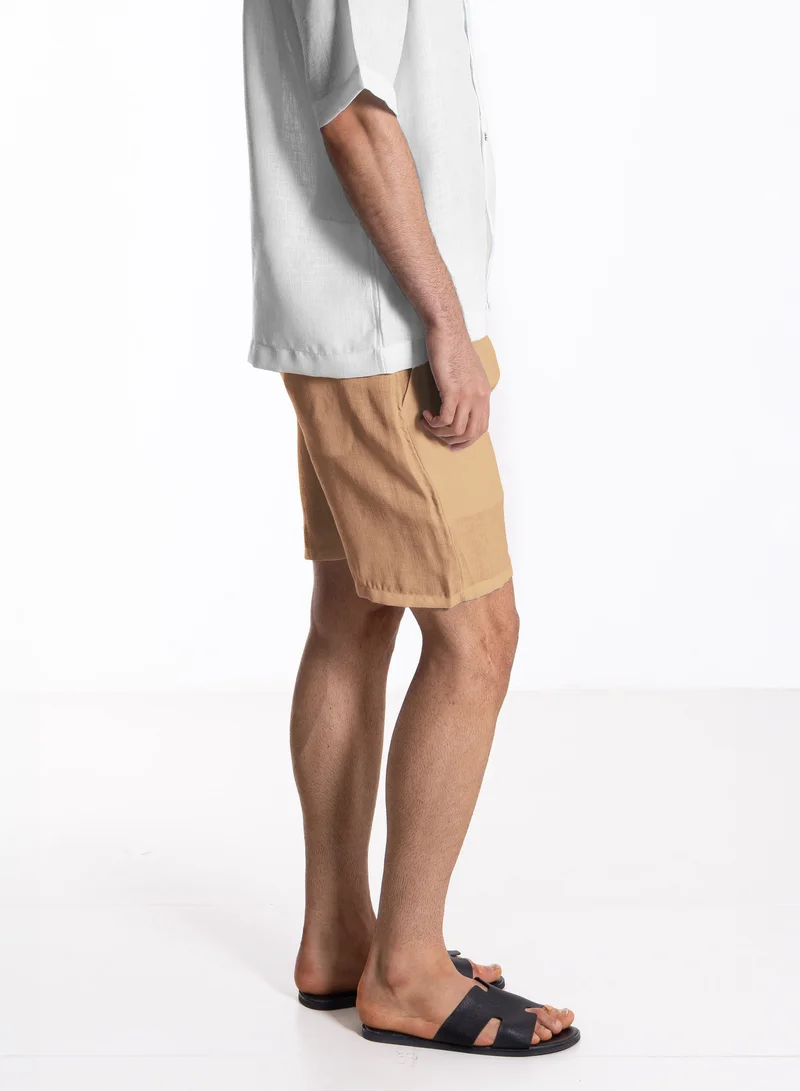 SHAPES LINEN BLEND SHORTS