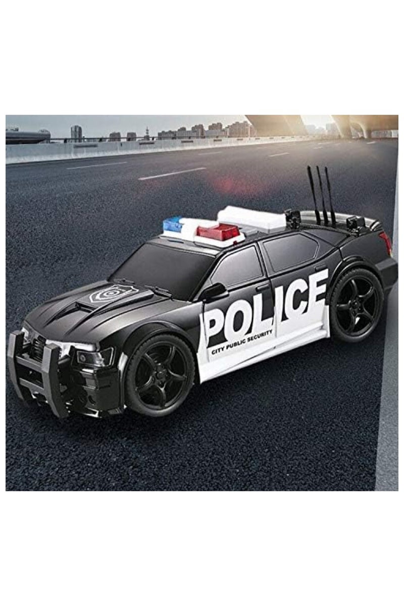 LS Police Car Toy for Kids 1:20 Scale with Flashing Lights Siren Sounds Friction Powered Pretend Play Vehicle Chase Rescue Toy for Boys Girls Everyday Play Gift - Image 5
