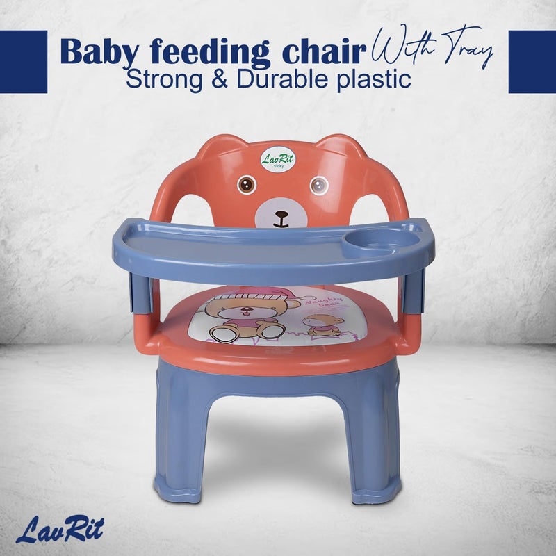 LavRit Plastic Baby Feeding Chair, with Tray Chair/Booster Plastic Chair for Kids/Feeding Chair for Kids,Portable Eating/Safe Chair(1-3 Years)/Upto 20 Kgs - Image 3