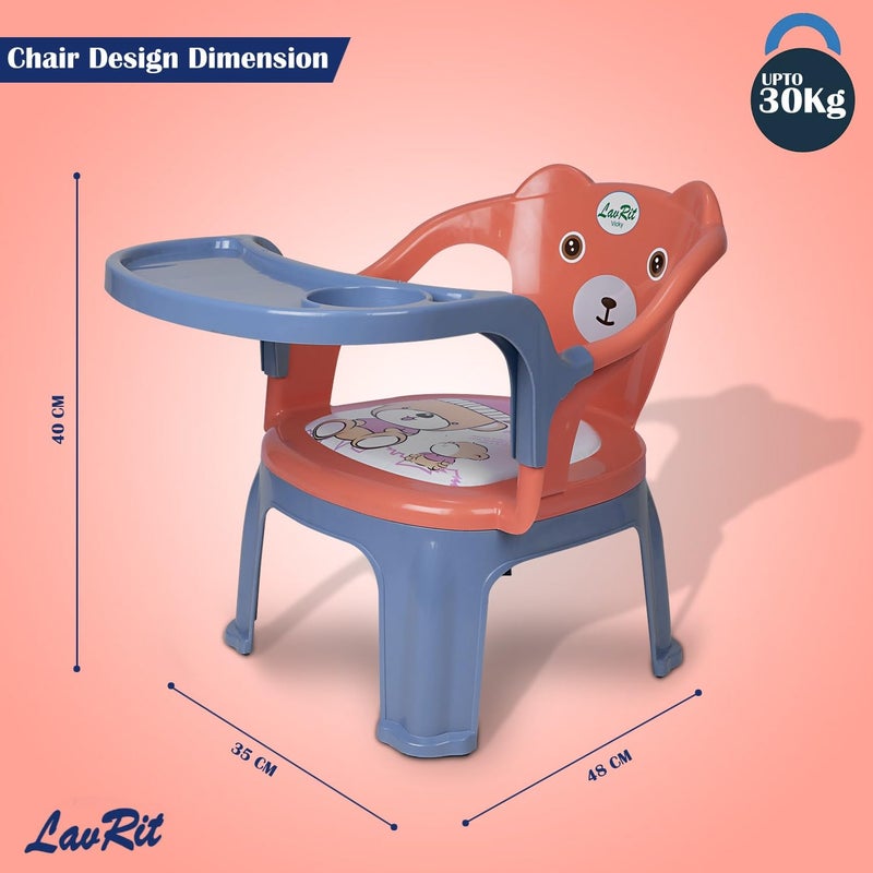 LavRit Plastic Baby Feeding Chair, with Tray Chair/Booster Plastic Chair for Kids/Feeding Chair for Kids,Portable Eating/Safe Chair(1-3 Years)/Upto 20 Kgs - Image 4