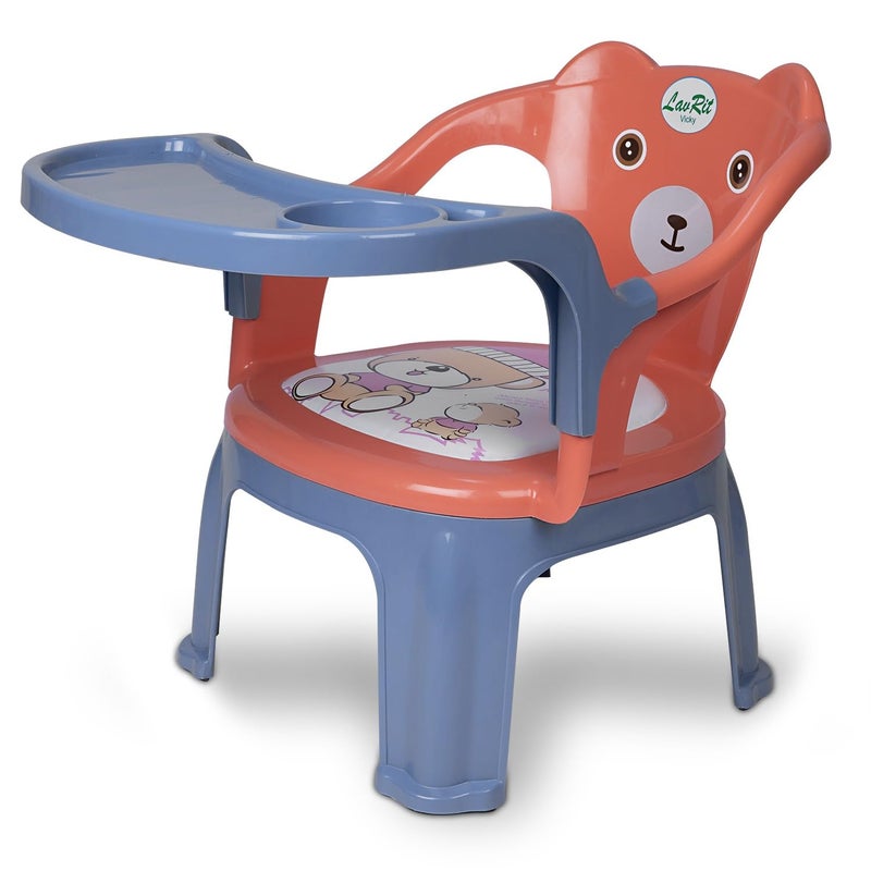 LavRit Plastic Baby Feeding Chair, with Tray Chair/Booster Plastic Chair for Kids/Feeding Chair for Kids,Portable Eating/Safe Chair(1-3 Years)/Upto 20 Kgs - Image 1