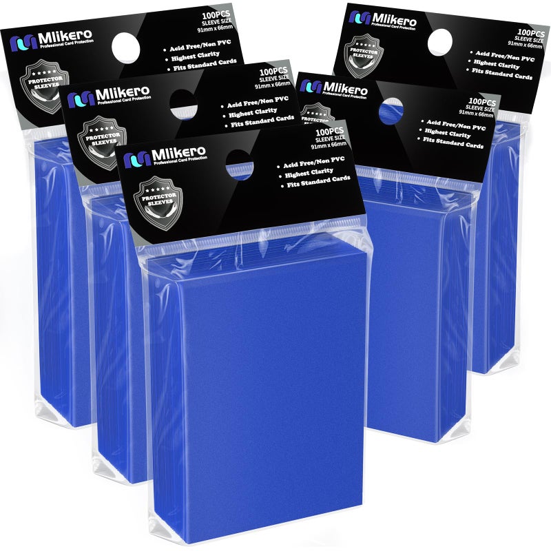 Mlikero 500 Count Matte Card Sleeves Deck Protectors for MTG Baseball Sports Game Cards Matte Blue - Image 2