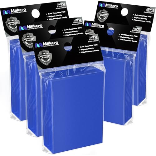Mlikero 500 Count Matte Card Sleeves Deck Protectors for MTG Baseball Sports Game Cards Matte Blue - Image 1