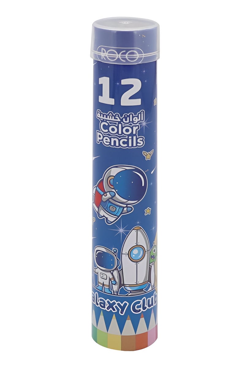 ROCO Space Journey Color Pencil Set – 12 Assorted Colors - Image 1