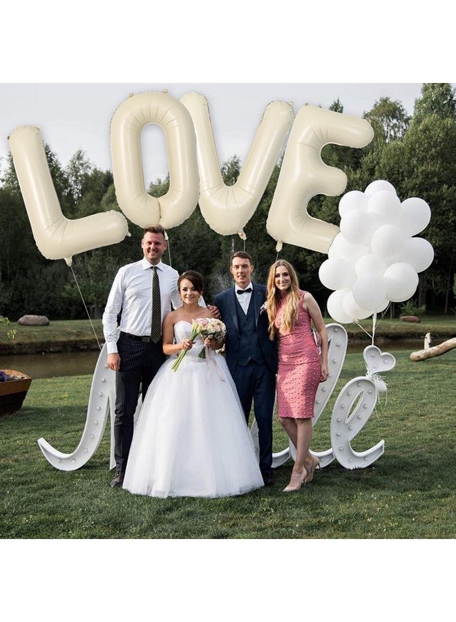 بيابيان بالونات حرف O مقاس 40 بوصة، بالونات رقائق معدنية على شكل حرف O كريمي عملاق، بالونات كبيرة على شكل حرف AZ، بالونات كبيرة من الألومنيوم باللون البيج على شكل حرف O بالهيليوم لأعياد الميلاد وحفلات استقبال المولود وحفلات الزفاف وحفلات الذكرى السنوية - Image 5