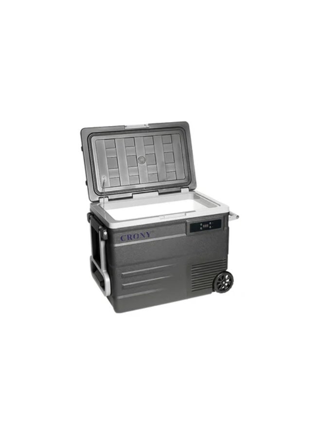 كروني ثلاجة سيارة محمولة U65 سعة 65 لتر، تجميد -20 درجة مئوية، تحكم LED، طاقة مزدوجة، تصميم بعجلات - Image 3