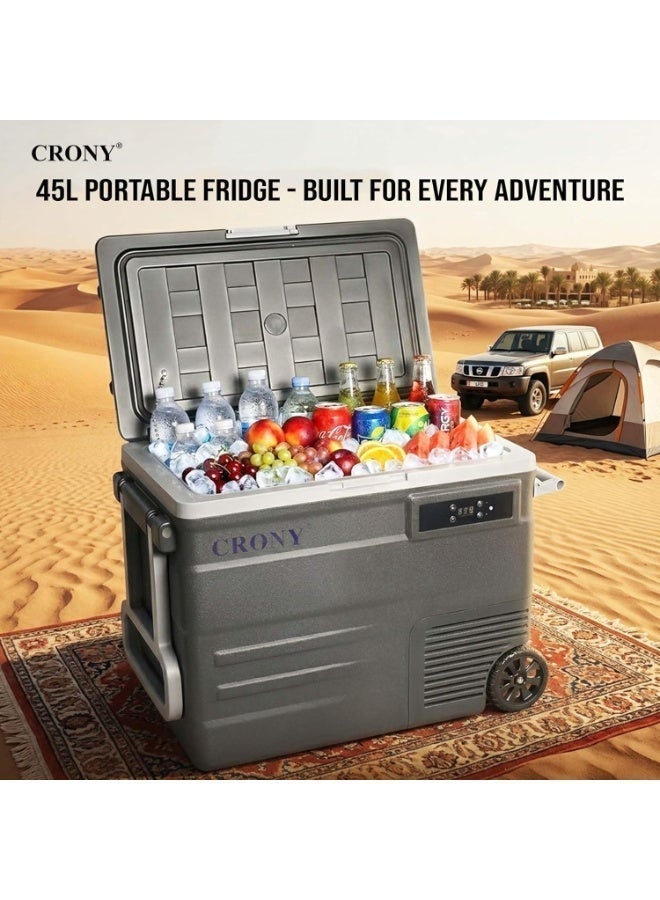 Crony U65 65L Portable Car Refrigerator, -20°C Freezing, LED Controls, Dual Power, Wheeled Design - Image 4