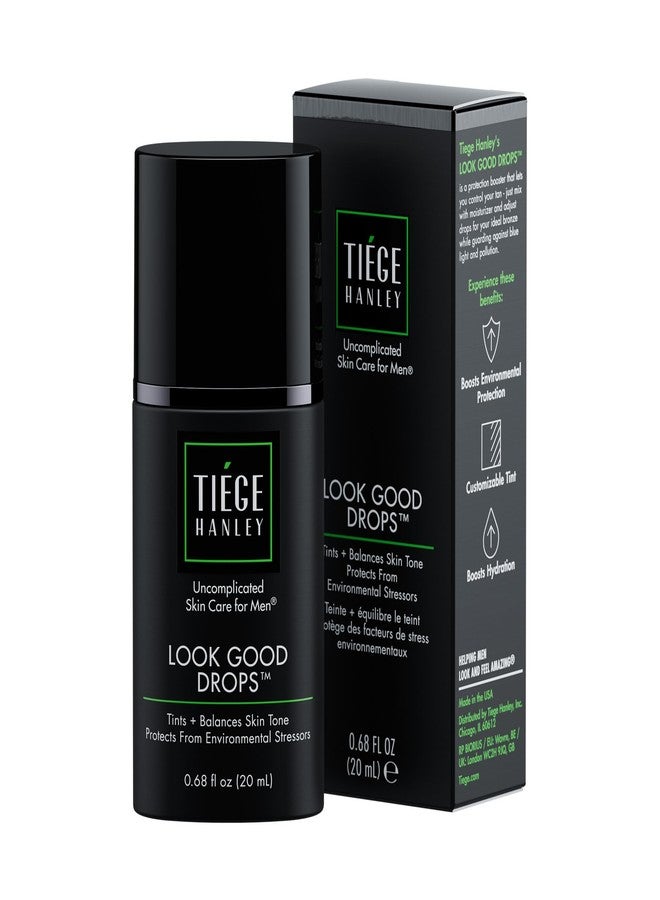 Tiege Hanley Look Good Tanning Drops for Men, Daily Tinted Face Moisturizer Mix-In with Hyaluronic Acid for Hydration, Natural Tan Finish and Antioxidant Support, Men’s Skin Care, 20 ML - Image 1