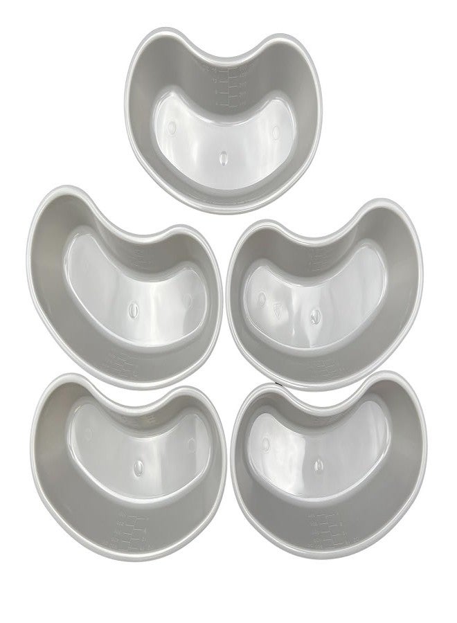 Comfort Axis Emesis Basin - 500 CC Kidney Shaped Grey Emesis Basin with Graduations (Pack of 5) - Image 4