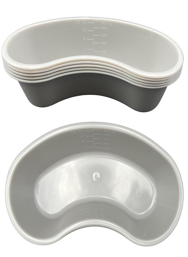 Comfort Axis Emesis Basin - 500 CC Kidney Shaped Grey Emesis Basin with Graduations (Pack of 5) - Image 1