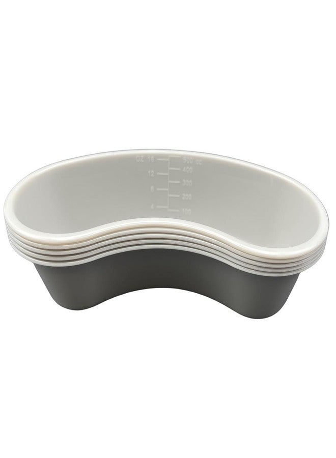 Comfort Axis Emesis Basin - 500 CC Kidney Shaped Grey Emesis Basin with Graduations (Pack of 5) - Image 2