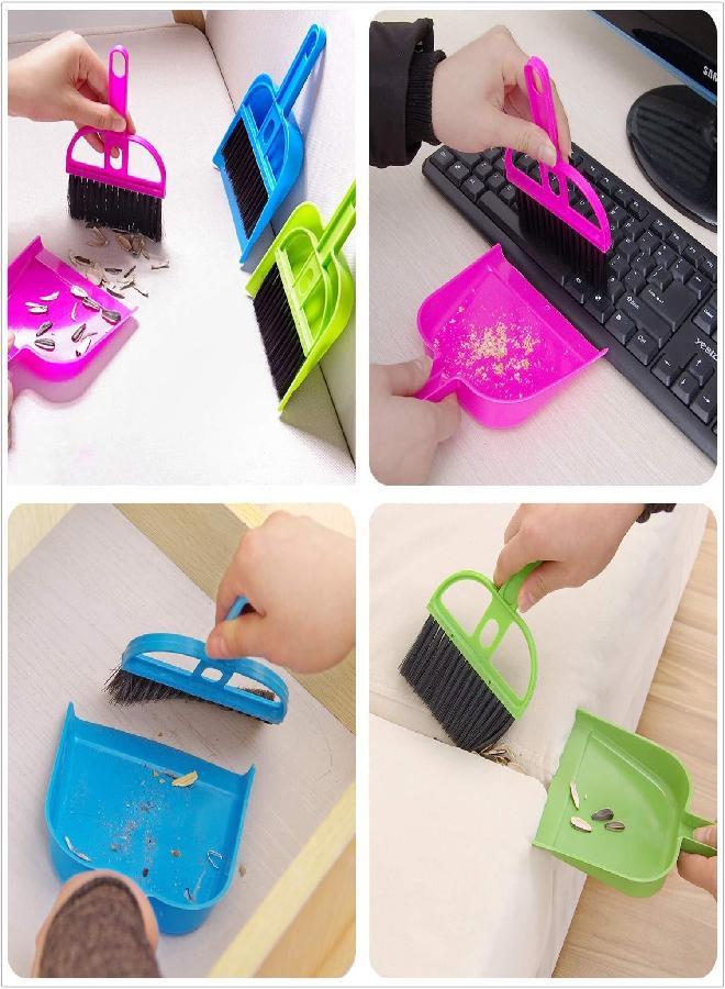 TOPZEA 6 Pack Mini Dust Pan and Brush Set, Mini Hand Broom Dustpan Set for Table, Desk, Countertop, Keyboard, Cat, Dog and Other Pets - Image 3