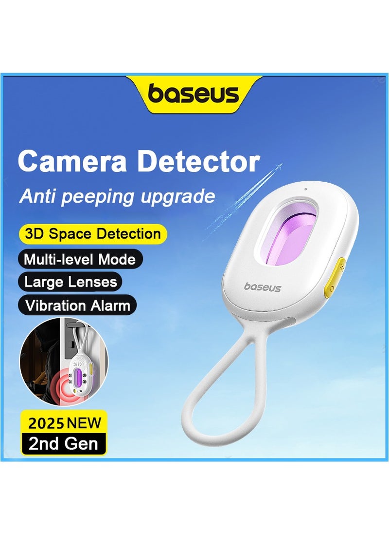 Baseus - Baseus Heyo Series II Infrared Camera Detector - Mini Travel Home Hidden Camera Finder, Anti-Theft, Dual Detection Modes, Portable LED Flashlight - White - Image 1