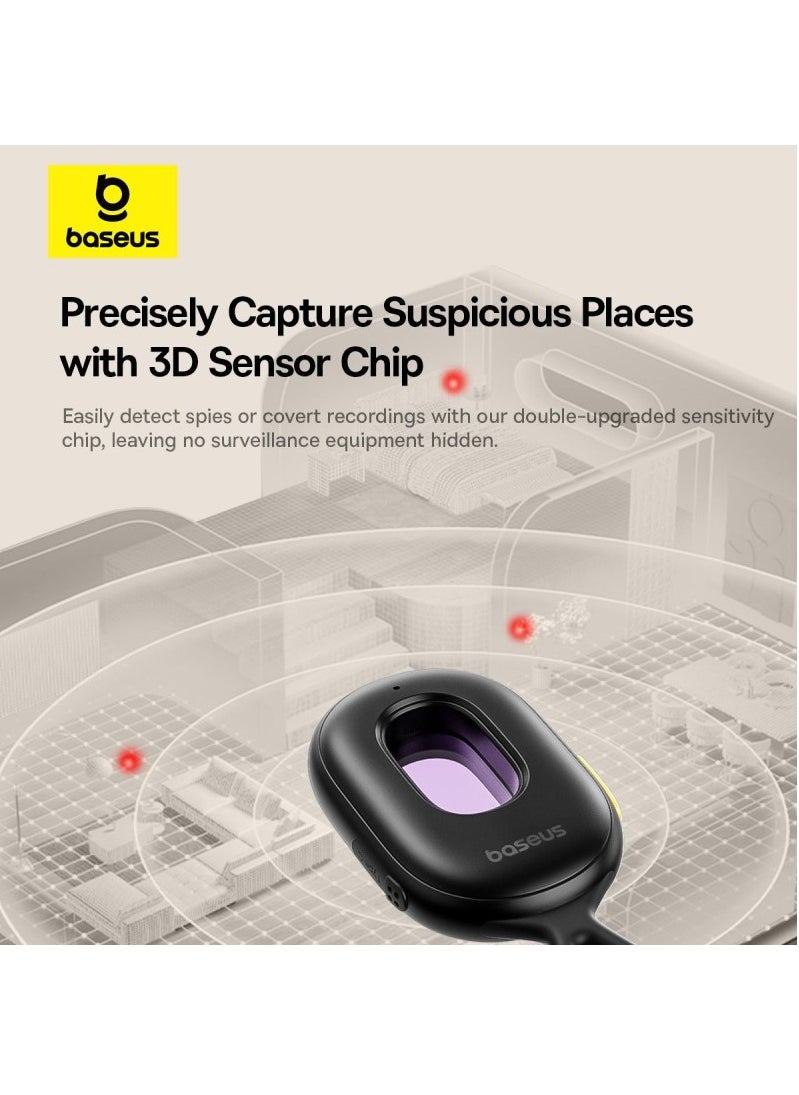 Baseus - Baseus Heyo Series II Infrared Camera Detector - Mini Travel Home Hidden Camera Finder, Anti-Theft, Dual Detection Modes, Portable LED Flashlight - White - Image 1