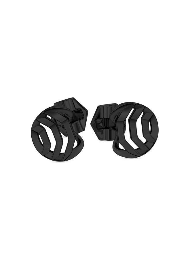 McLaren Black Cutouts Style Cufflinks - Image 1