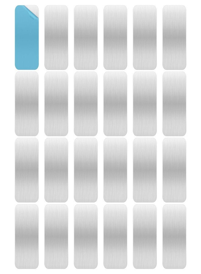 Aecsze 24 Pack Adhesive Metal Plates for Magnetic Mount, 2.3x1.1in Metal Strips for Magnets, Rectangular Steel Sheets for Non-Steel Vents (0.02 in) - Image 1