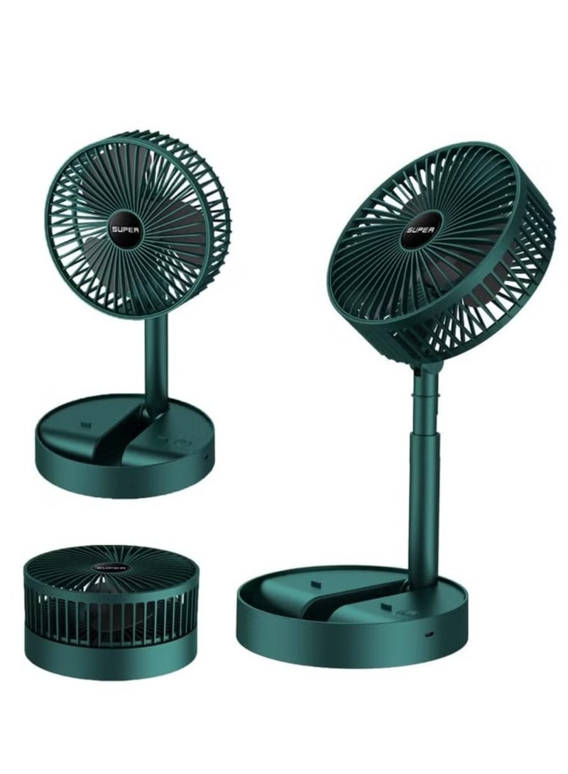 اي لايت USB شحن للطي مروحة قابلة للسحب مروحة كهربائية صغيرة محمولة سطح المكتب مكتب سطح المكتب مروحة صغيرة هدية - Image 1