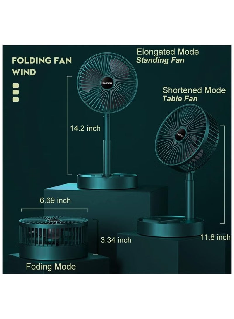 اي لايت USB شحن للطي مروحة قابلة للسحب مروحة كهربائية صغيرة محمولة سطح المكتب مكتب سطح المكتب مروحة صغيرة هدية - Image 2