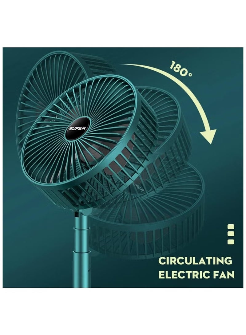 اي لايت USB شحن للطي مروحة قابلة للسحب مروحة كهربائية صغيرة محمولة سطح المكتب مكتب سطح المكتب مروحة صغيرة هدية - Image 3