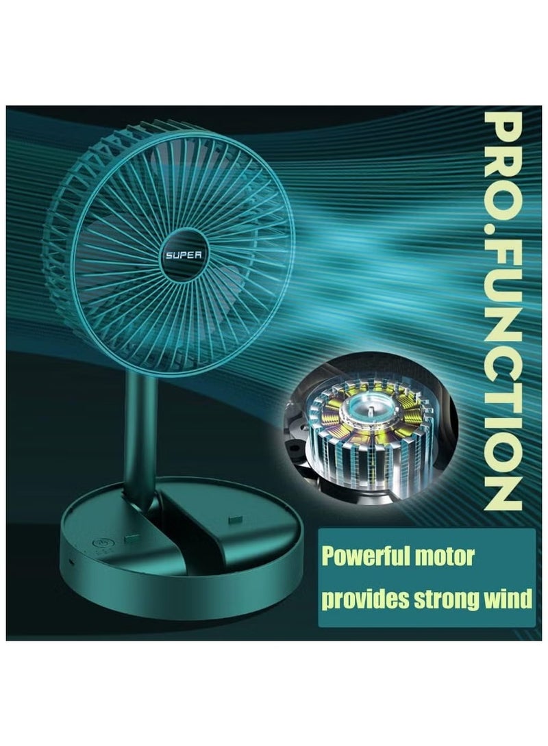 اي لايت USB شحن للطي مروحة قابلة للسحب مروحة كهربائية صغيرة محمولة سطح المكتب مكتب سطح المكتب مروحة صغيرة هدية - Image 5