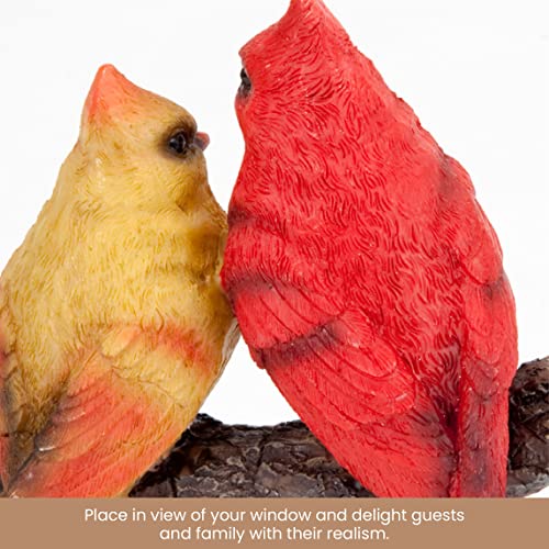 Bits and Pieces - 'Pair of Cardinals' Tree Hugger - Yard Decorations - Whimsical Tree Birds Sculpture - Garden Decoration - Garden Peeker Yard Art - Image 5
