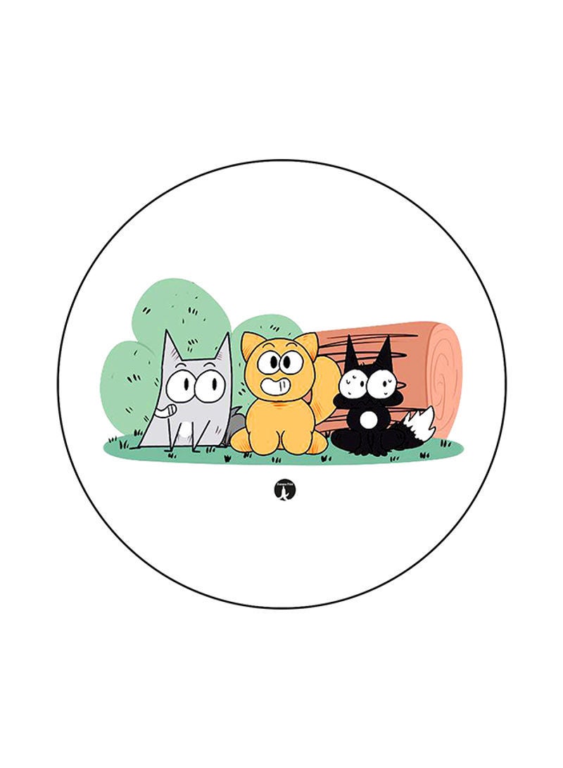 RKN Printed Round Mouse Pad Multicolour