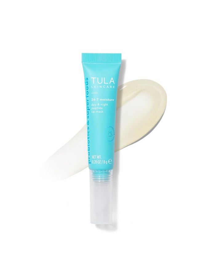 TULA TULA Skin Care 24-7 Moisture Day & Night Peptide Lip Mask - Peptides, Hyaluronic Acid & Vitamin E deeply Nourish & Hydrate lips, 0.28 oz.  - Image 1