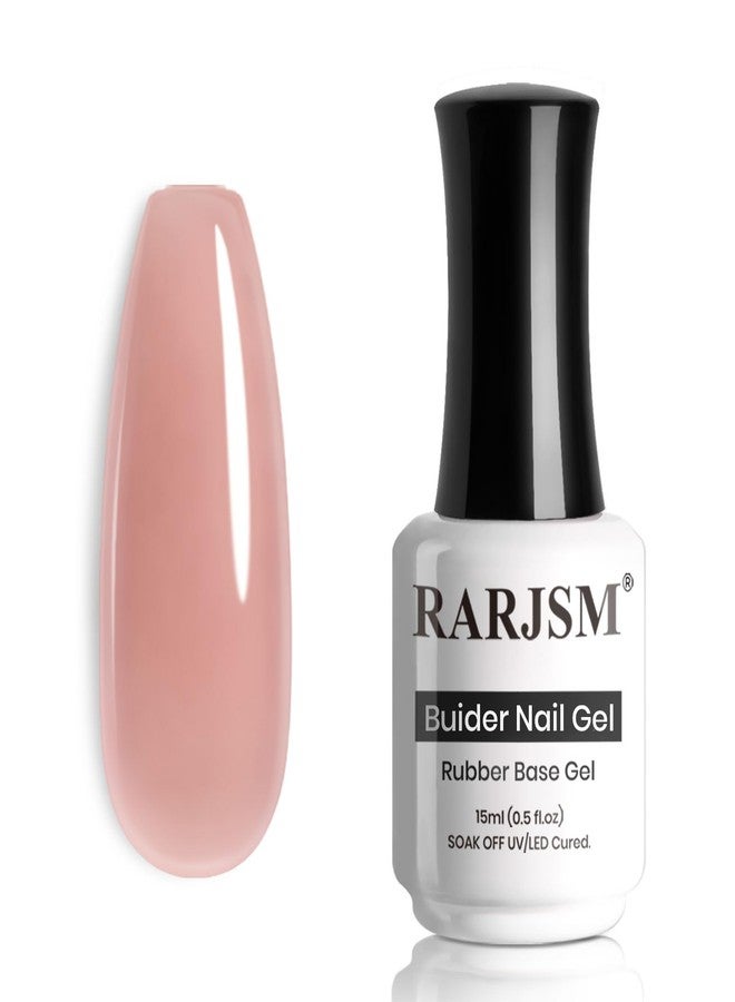 RARJSM Rubber Base Coat Gel Polish Nude Dirty Pink Skin Tone Rubber Base Gel for Nails Natural Nude Color French Manicure Extend Gel Soak Off Curing Requires Single Bottle 15ml Salon Home DIY Use - Image 1