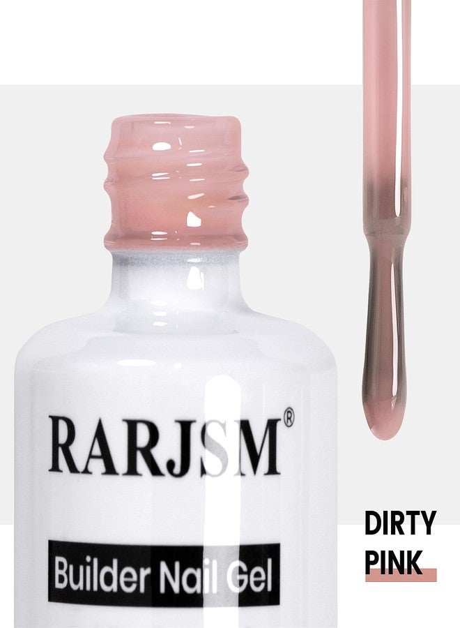RARJSM Rubber Base Coat Gel Polish Nude Dirty Pink Skin Tone Rubber Base Gel for Nails Natural Nude Color French Manicure Extend Gel Soak Off Curing Requires Single Bottle 15ml Salon Home DIY Use - Image 5