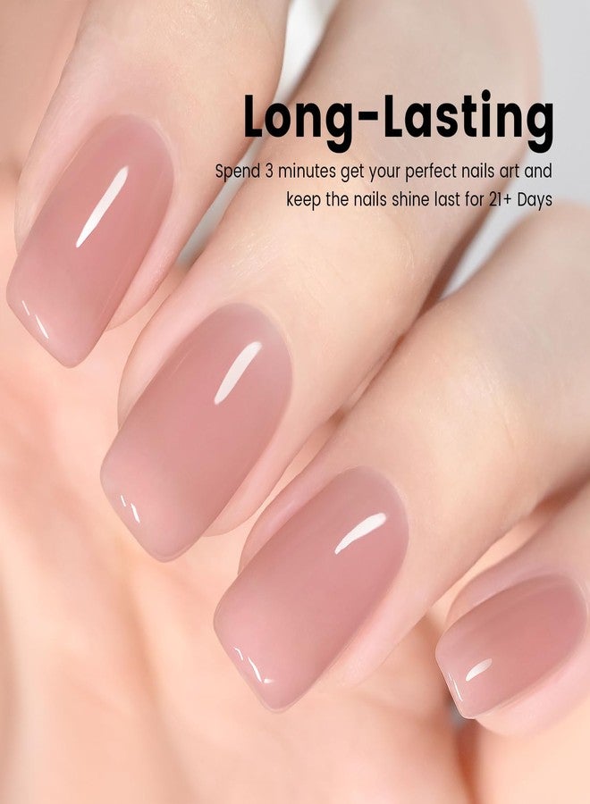 RARJSM Rubber Base Coat Gel Polish Nude Dirty Pink Skin Tone Rubber Base Gel for Nails Natural Nude Color French Manicure Extend Gel Soak Off Curing Requires Single Bottle 15ml Salon Home DIY Use - Image 3