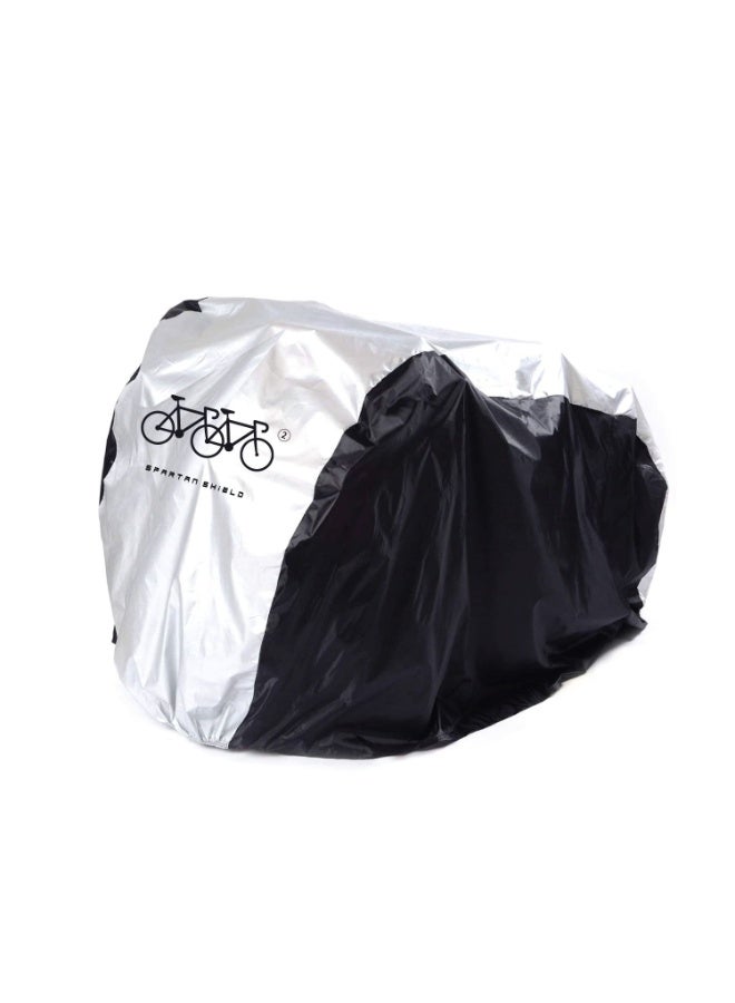 سبارتان غطاء دراجة مقاوم للماء يتسع لدرجتين | مصنوع من بوليستر متين ‎170T يوفر حماية قوية | واقٍ من الغبار، قابل للطي مع حاشية مطاطية وفتحات قفل للتخزين الخارجي | SP9074 - Image 1