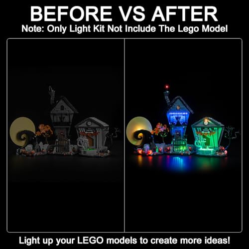 Hilighting Upgraded Led Light Kit Compatible with Lego Disney Tim Burtons Building Set Lights Decoration Compatible with Lego 21351 Model Not Included - Image 5
