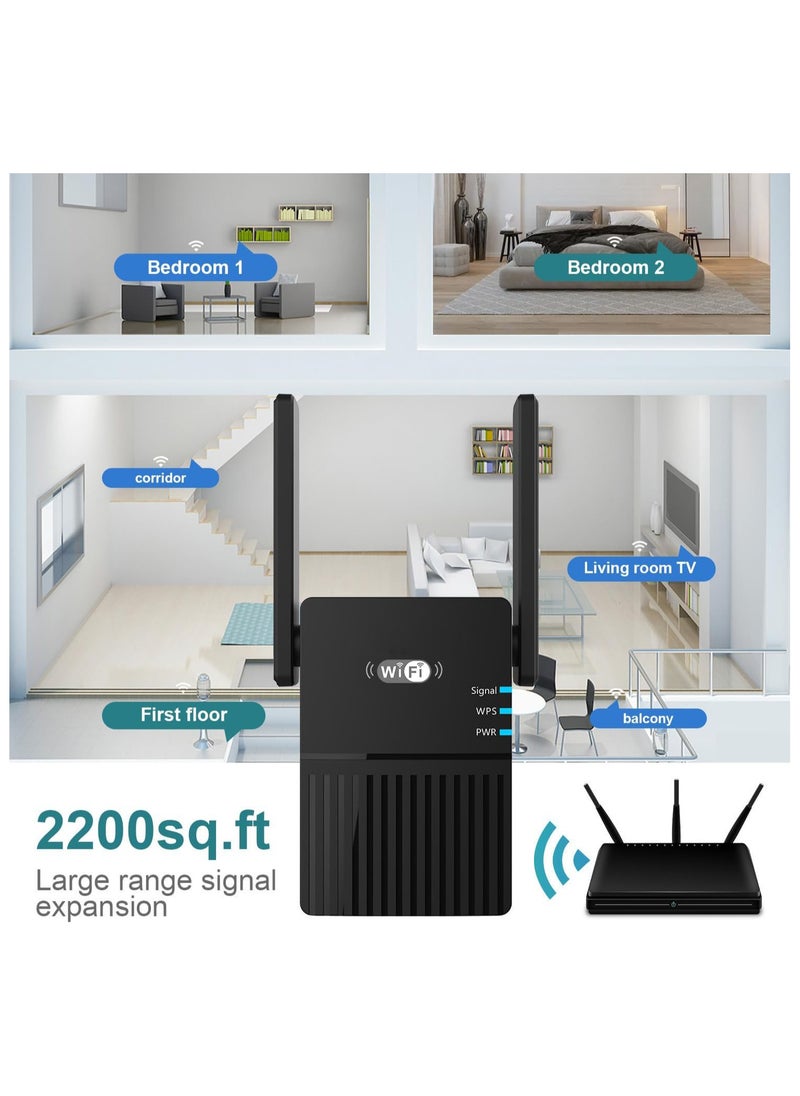 SYOSI WiFi extender, 2024 Newest WiFi Extender, Booster 300Mbps WiFi Repeater, 2.4GHz Wireless Repeater, WiFi Booster for Home, Wireless Range Extender with Wider Coverage, WPS Setup, UK Plug N3B  - Image 3