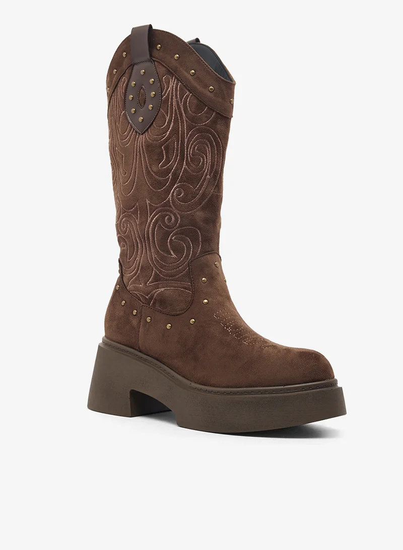 Ginger Block Heel Cowboy Boots