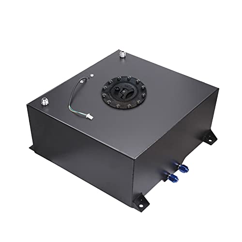 Edicapo 15 Gallon Fuel Cell Aluminum Polished with Cap Level Sender 60L Black - Image 1